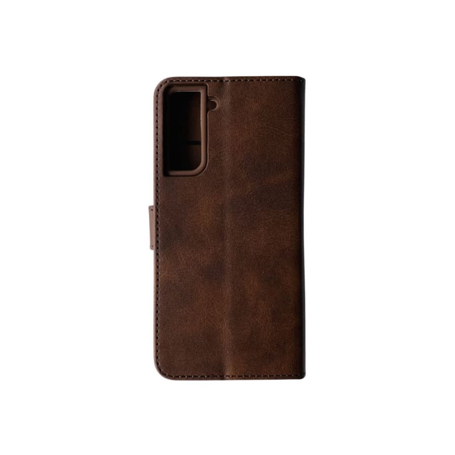 Synthetic Leather Flip Case Case for Samsung Galaxy S21 (Brown) 9eight5