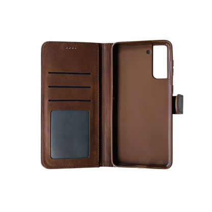 Synthetic Leather Flip Case Case for Samsung Galaxy S21 Plus (Brown) 9eight5