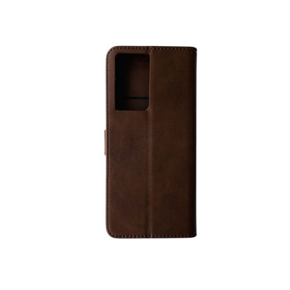Synthetic Leather Flip Case for Samsung Galaxy S21 Ultra (Brown) 9eight5