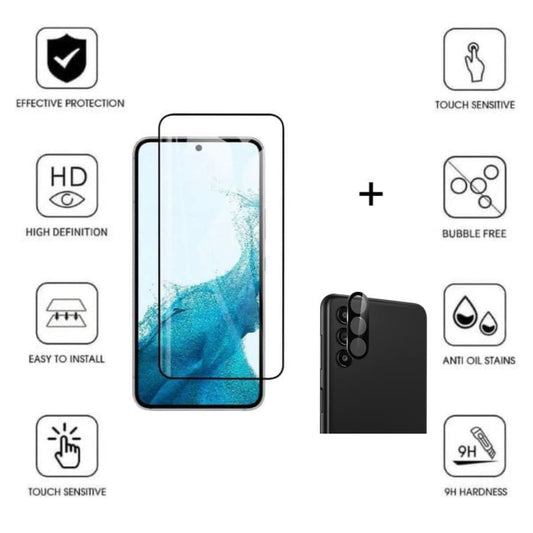 Tempered Glass Protector for Samsung Galaxy S23 (2 in 1) 9eight5
