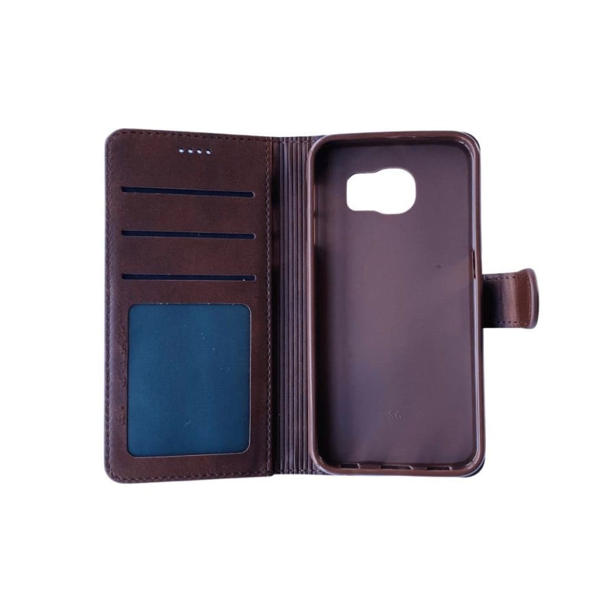 Synthetic Leather Flip Case for Samsung Galaxy S6 (Brown) 9eight5