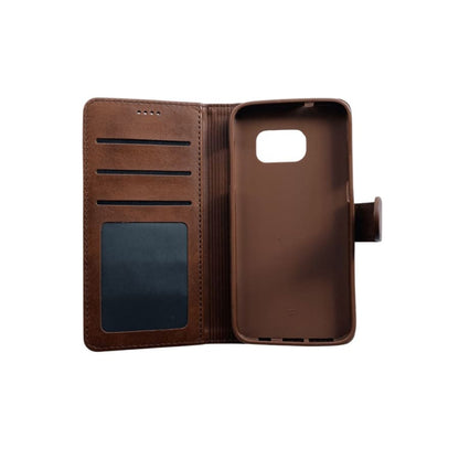 Synthetic Leather Flip Case for Samsung Galaxy S7 (Brown) 9eight5