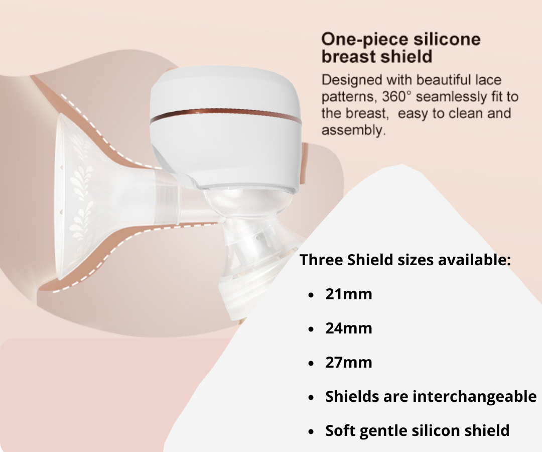 Silicone Breast Pump Shield - 3 Sizes (21mm, 24mm, 27mm)