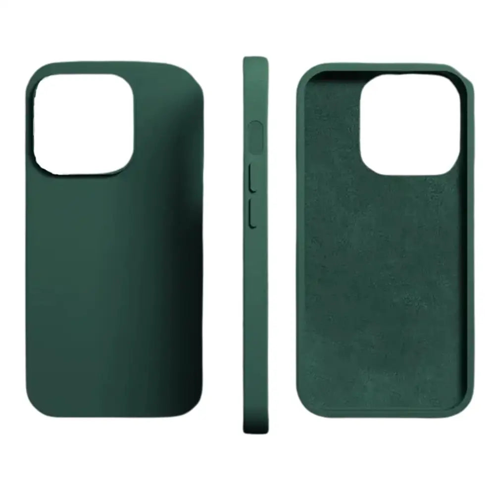 Silicone iPhone Case (iPhone 6 - iPhone 15 Series) - Available in yellow, brown & dark green Habicare