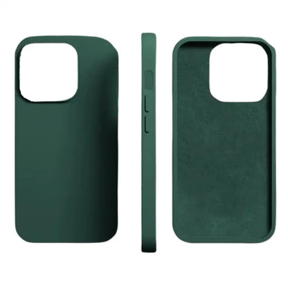 Silicone iPhone Case (iPhone 6 - iPhone 15 Series) - Available in yellow, brown & dark green Habicare