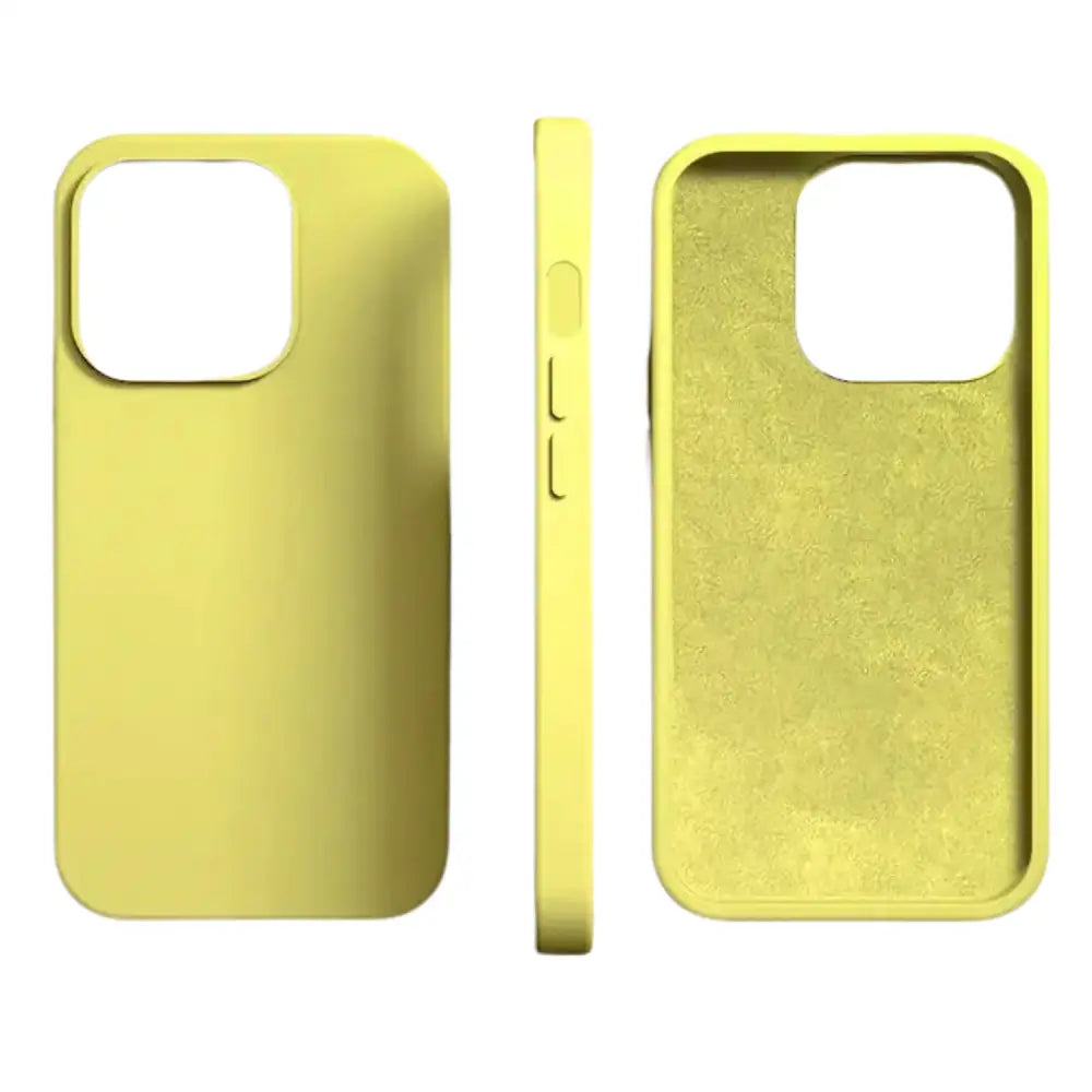 Silicone iPhone Case (iPhone 6 - iPhone 15 Series) - Available in yellow, brown & dark green Habicare