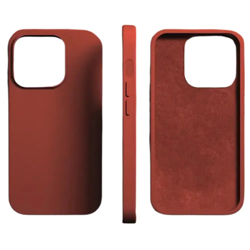 Silicone iPhone Case (iPhone 6 to iPhone 15 Series) - Available in light blue, red & black Habicare