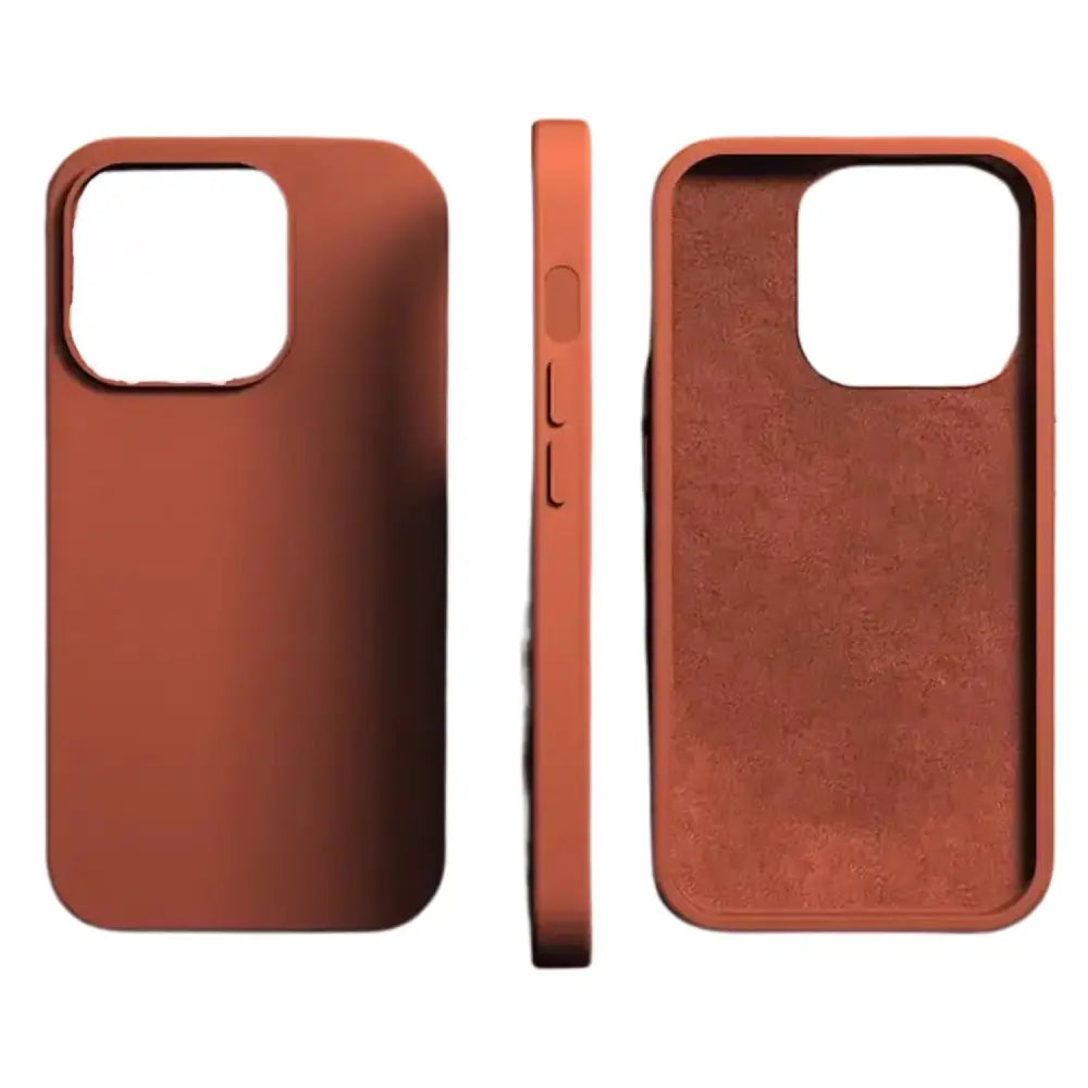 Silicone iPhone Case (iPhone 6 - iPhone 15 Series) - Available in yellow, brown & dark green Habicare