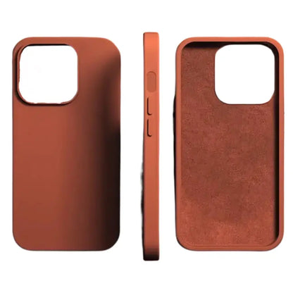 Silicone iPhone Case (iPhone 6 - iPhone 15 Series) - Available in yellow, brown & dark green Habicare
