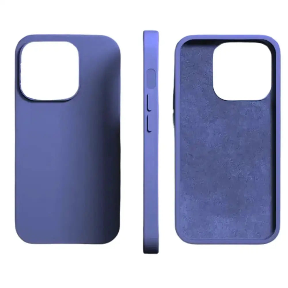 Silicone iPhone Case (iPhone 6 - iPhone 15 Series) - Available in green, purple & navy Habicare
