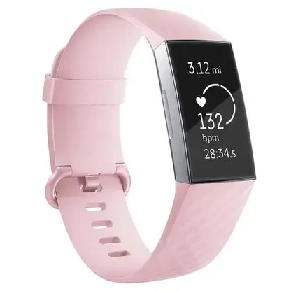 Silicone Replacement Band for Fitbit Charge 3/3SE/4 (available in 2 sizes & 14 colours) Habicare