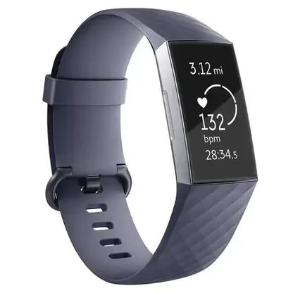 Silicone Replacement Band for Fitbit Charge 3/3SE/4 (available in 2 sizes & 14 colours) Habicare