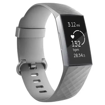 Silicone Replacement Band for Fitbit Charge 3/3SE/4 (available in 2 sizes & 14 colours) Habicare