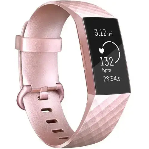 Silicone Replacement Band for Fitbit Charge 3/3SE/4 (available in 2 sizes & 14 colours) Habicare