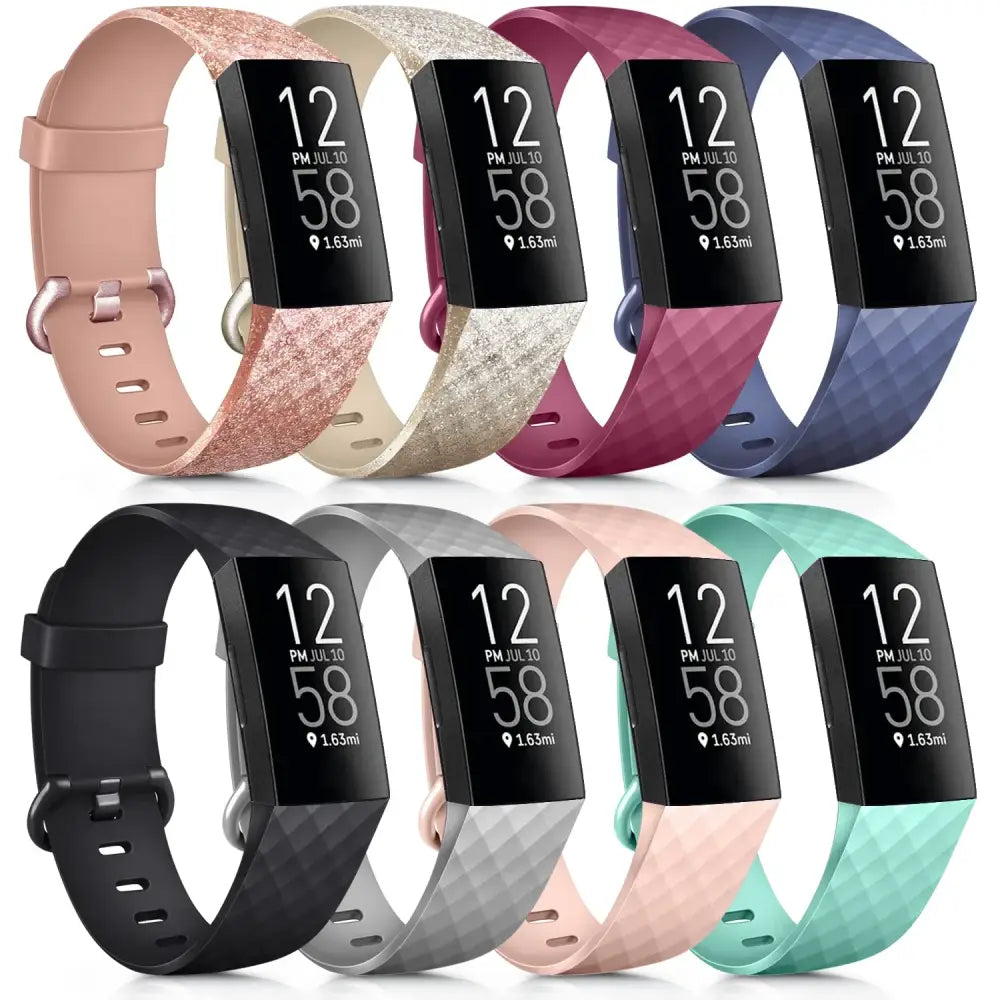 Silicone Replacement Band for Fitbit Charge 3/3SE/4 (available in 2 sizes & 14 colours) Habicare