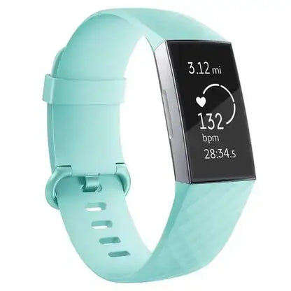 Silicone Replacement Band for Fitbit Charge 3/3SE/4 (available in 2 sizes & 14 colours) Habicare