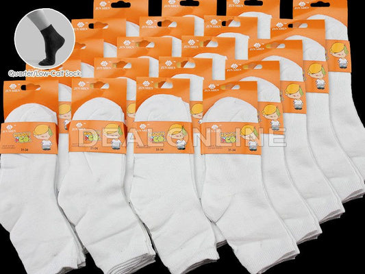 WHOLESALE - (60 Pairs) Kids' White Socks 4-7YEAR dealonline.co.nz