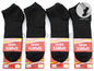 (12 Pairs) Thin Ankle Socks - BLACK - M7-11/ W9-13 dealonline.co.nz