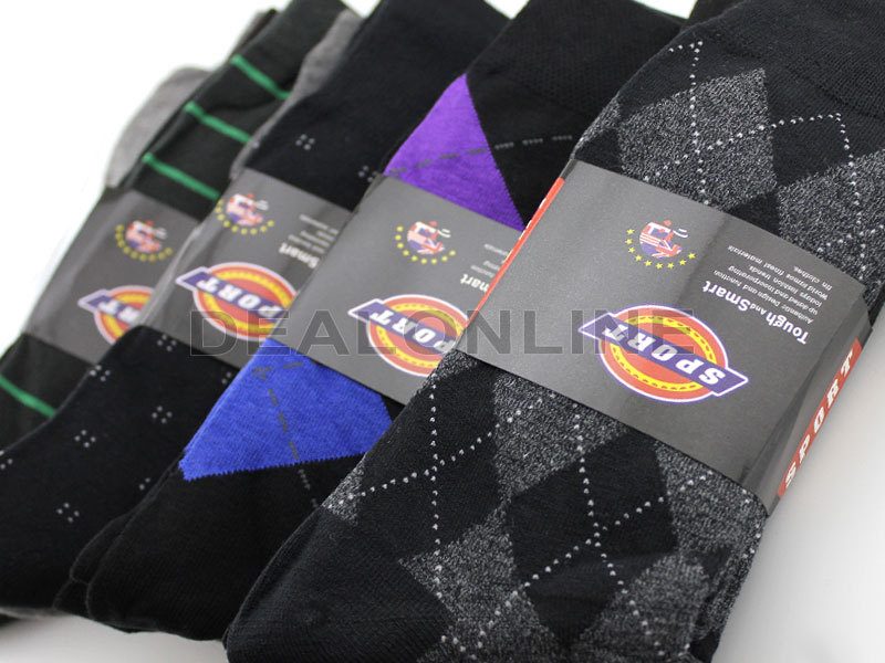 Crew Socks Business Socks Patterned Socks Mix RANDOM  WHOLESALE - (60 Pairs) dealonline.co.nz