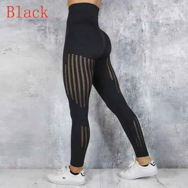 High Waist Knitted Yoga Pants for Women - Seamless Stretch Activewear | Athletic Leggings
