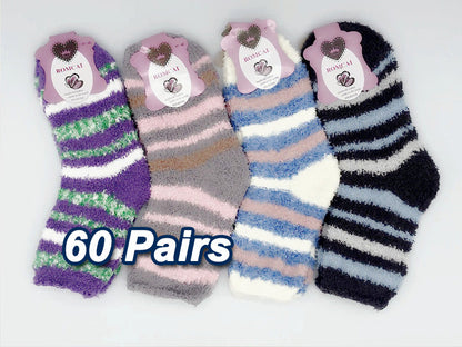 WHOLESALE - (60 Pairs) Soft & Warm Fleece Socks dealonline.co.nz