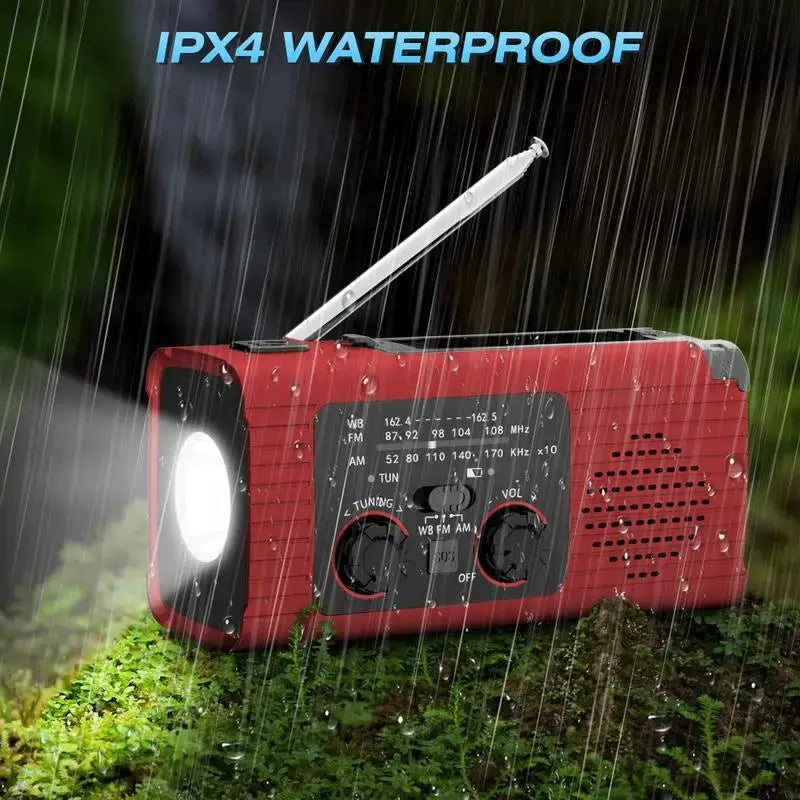 Solar Powered Hand Crank Survival Radio Habicare