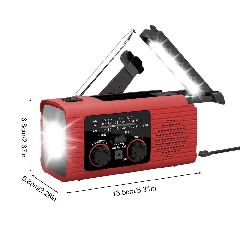Solar Powered Hand Crank Survival Radio Habicare