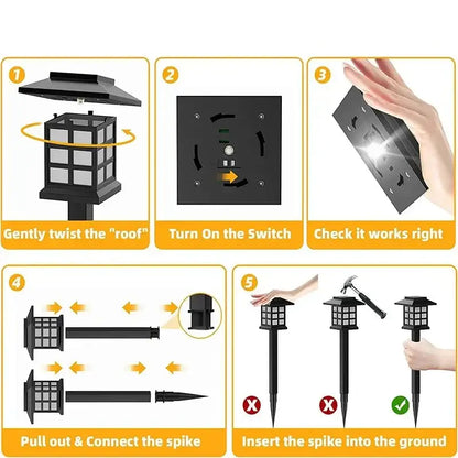Solar LED Pathway Lights (2/4/6/8Pcs) Habicare