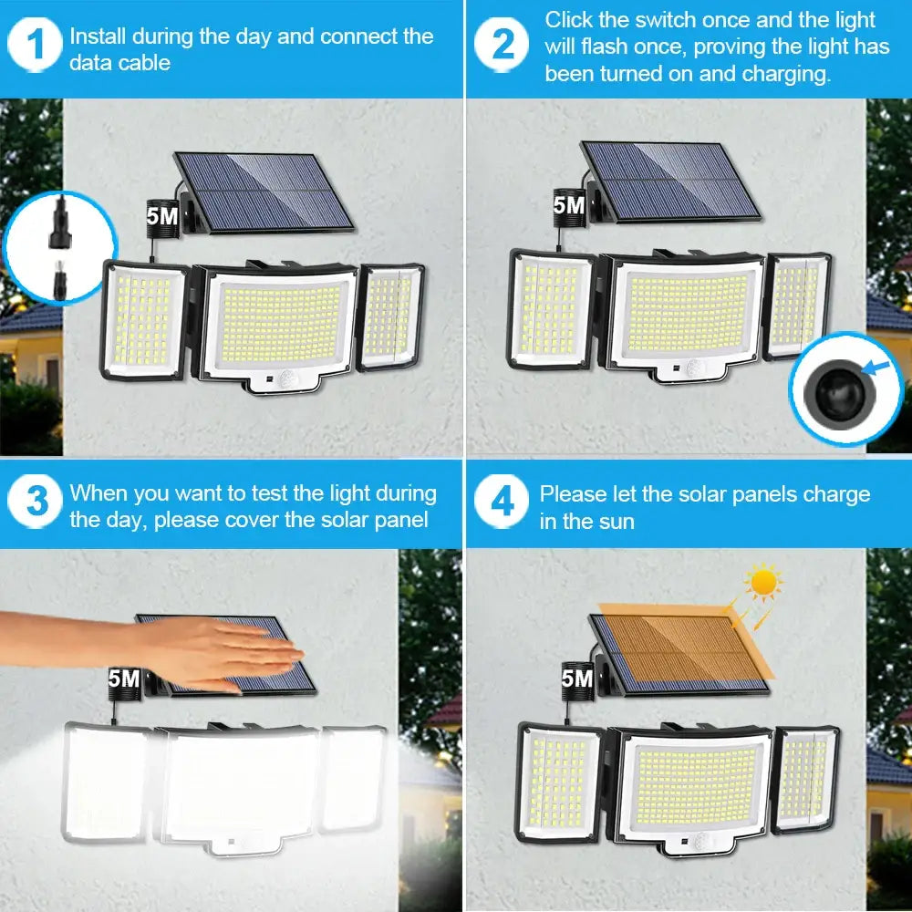 Solar Security Light – Motion Sensor (Waterproof) Habicare
