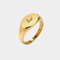 Personalised Stainless Steel Oval Signet Ring