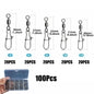 Stainless Steel Fishing Swivel Snaps – 50/100/200pcs Habicare