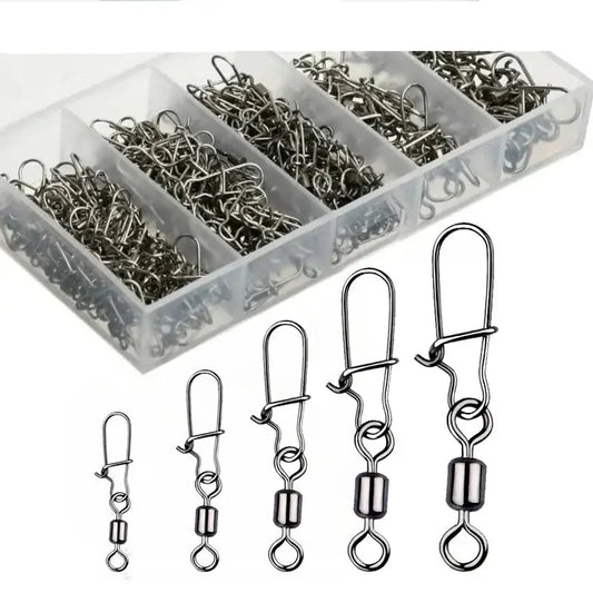 Stainless Steel Fishing Swivel Snaps – 50/100/200pcs Habicare