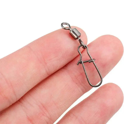 Stainless Steel Fishing Swivel Snaps – 50/100/200pcs Habicare