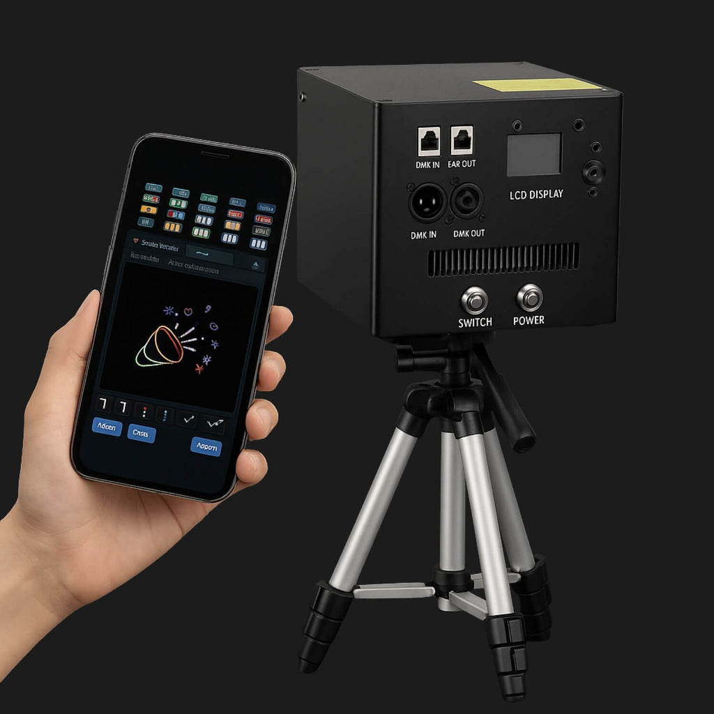 Laser Light Show Projector – Starshine A8 3W RGB | App & DMX512-1