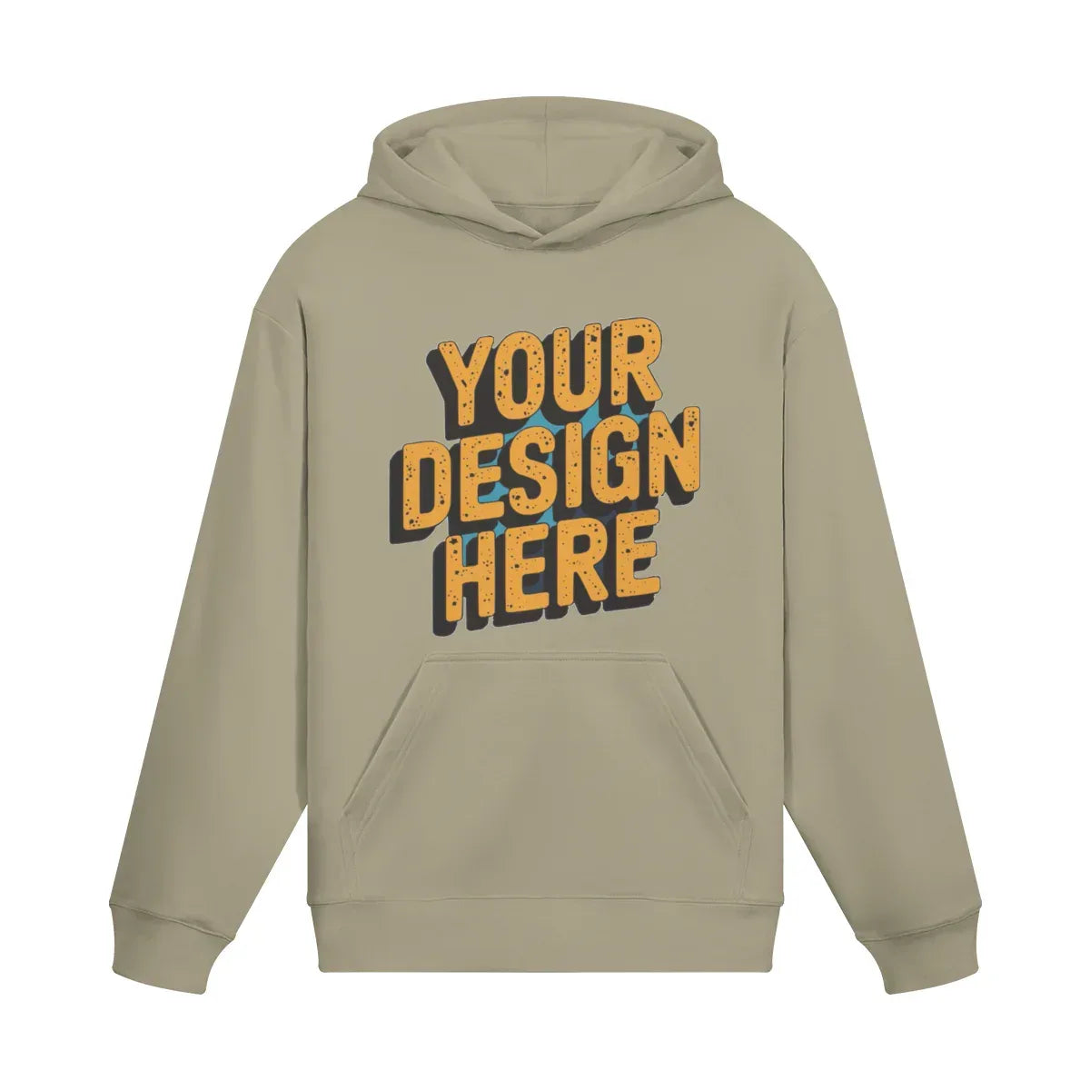 380GSM Unisex Brushed Fleece Drawstring Hoodie - Front Design - ShopHub