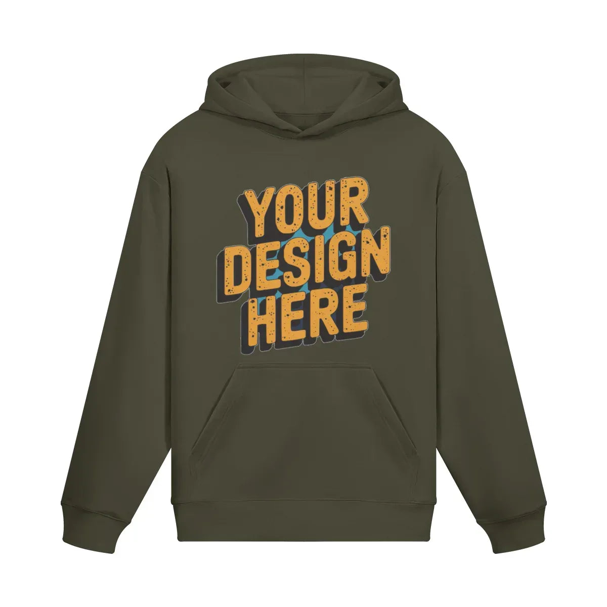 380GSM Unisex Brushed Fleece Drawstring Hoodie - Front Design - ShopHub