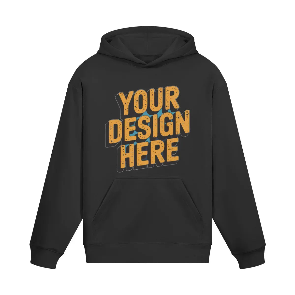 380GSM Unisex Brushed Fleece Drawstring Hoodie - Front Design - ShopHub