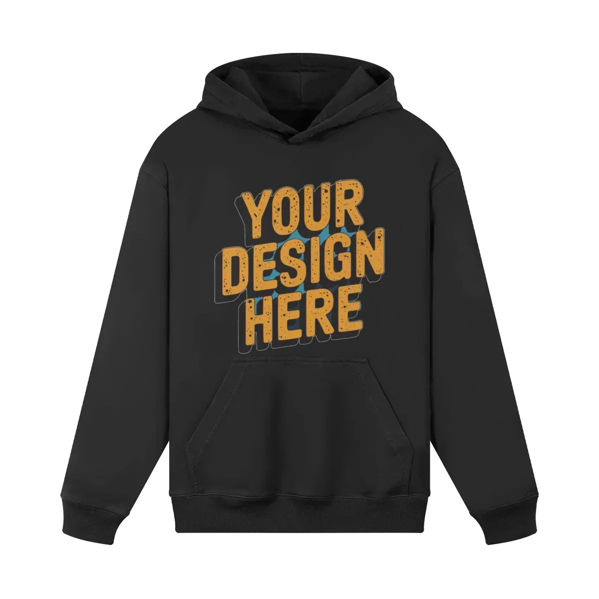 380GSM Unisex Washed Drawstring Hoodie - Front Design - ShopHub