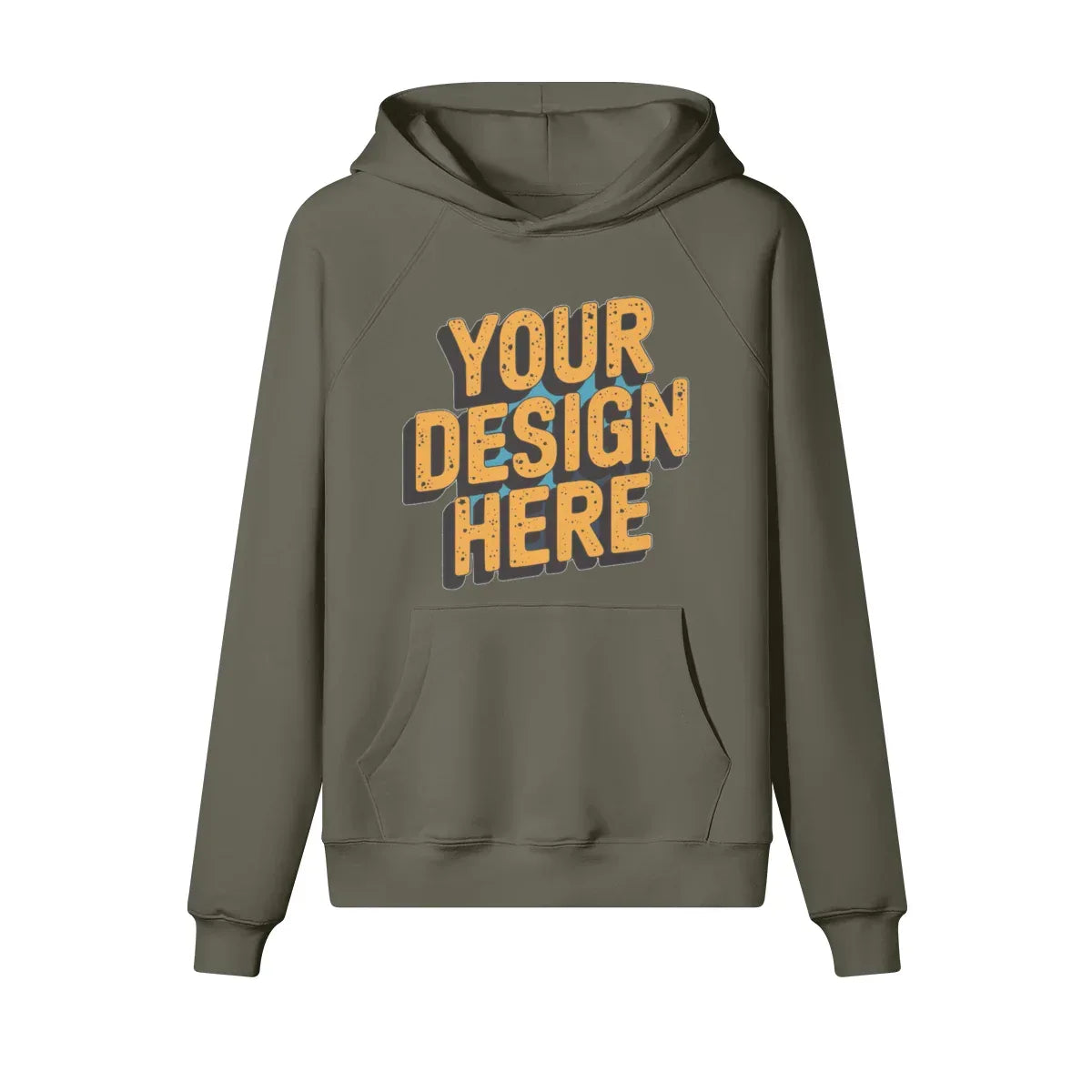 380GSM Unisex Brushed Fleece Hoodie - Front Design - ShopHub