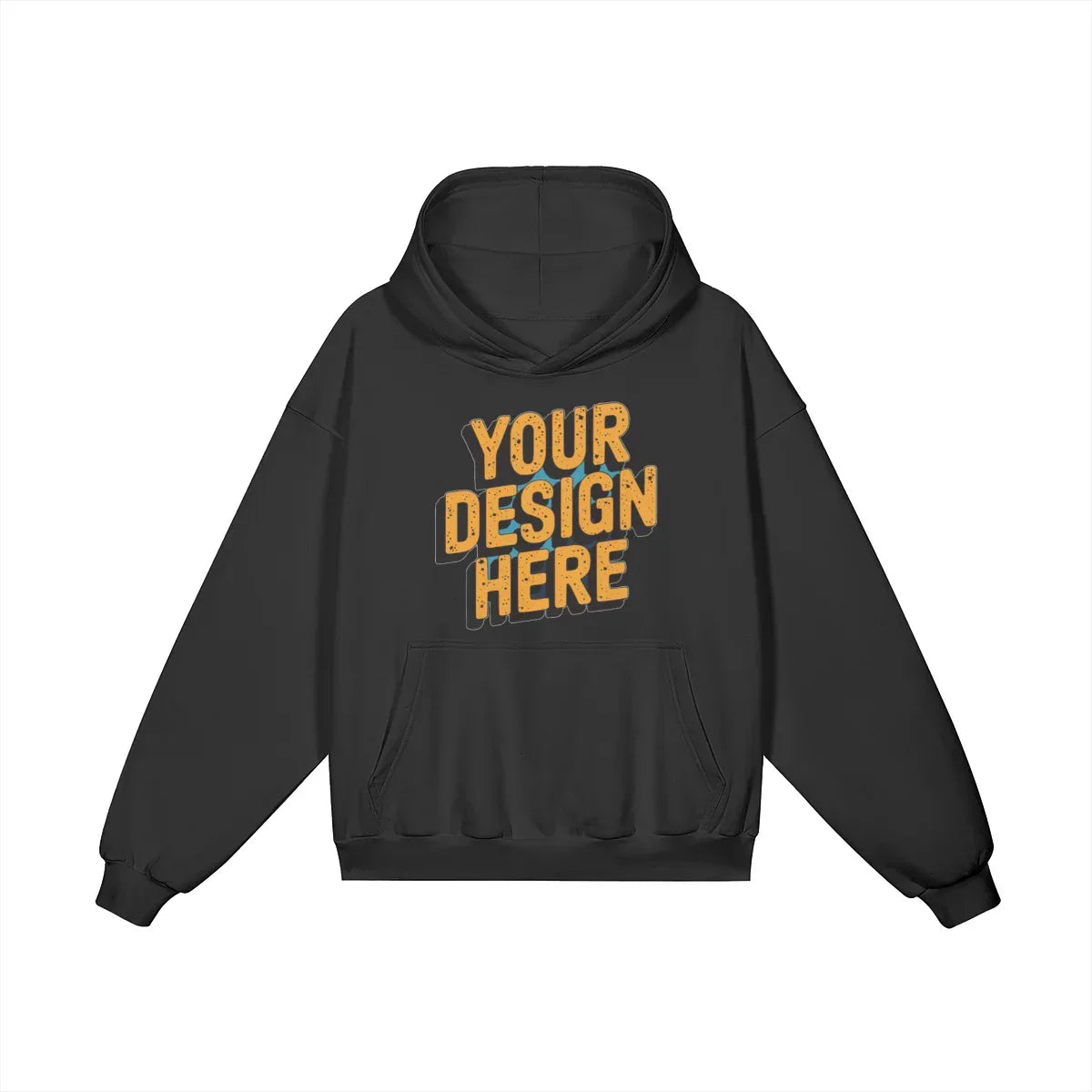 380GSM Unisex Brushed Fleece Relaxed Fit Hoodie - Front Design - ShopHub