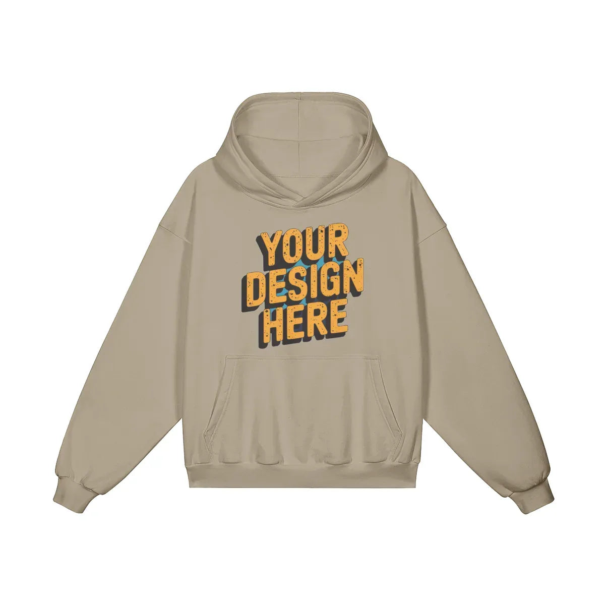 380GSM Unisex Brushed Fleece Relaxed Fit Hoodie - Front Design - ShopHub