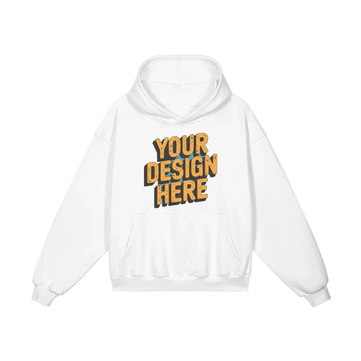380GSM Unisex Brushed Fleece Relaxed Fit Hoodie - Front Design - ShopHub