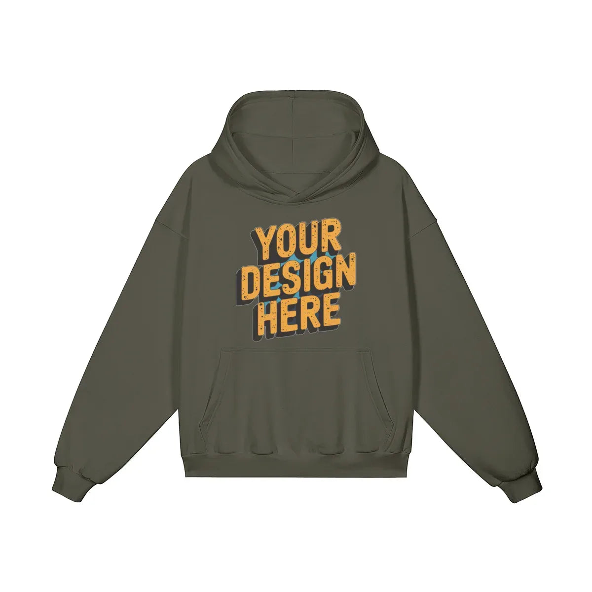 380GSM Unisex Brushed Fleece Relaxed Fit Hoodie - Front Design - ShopHub