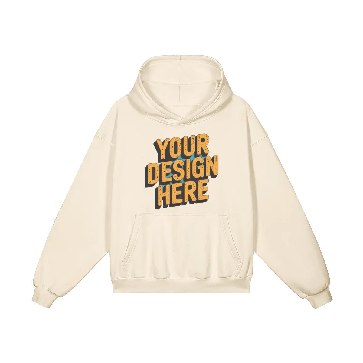 380GSM Unisex Brushed Fleece Relaxed Fit Hoodie - Front Design - ShopHub