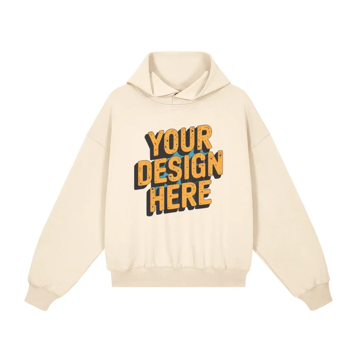 380GSM Unisex Single Snap Brushed Fleece Hoodie - Front Design - ShopHub