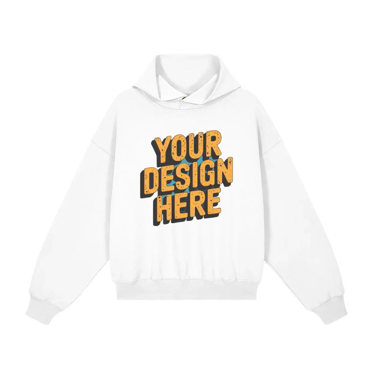 380GSM Unisex Single Snap Brushed Fleece Hoodie - Front Design - ShopHub
