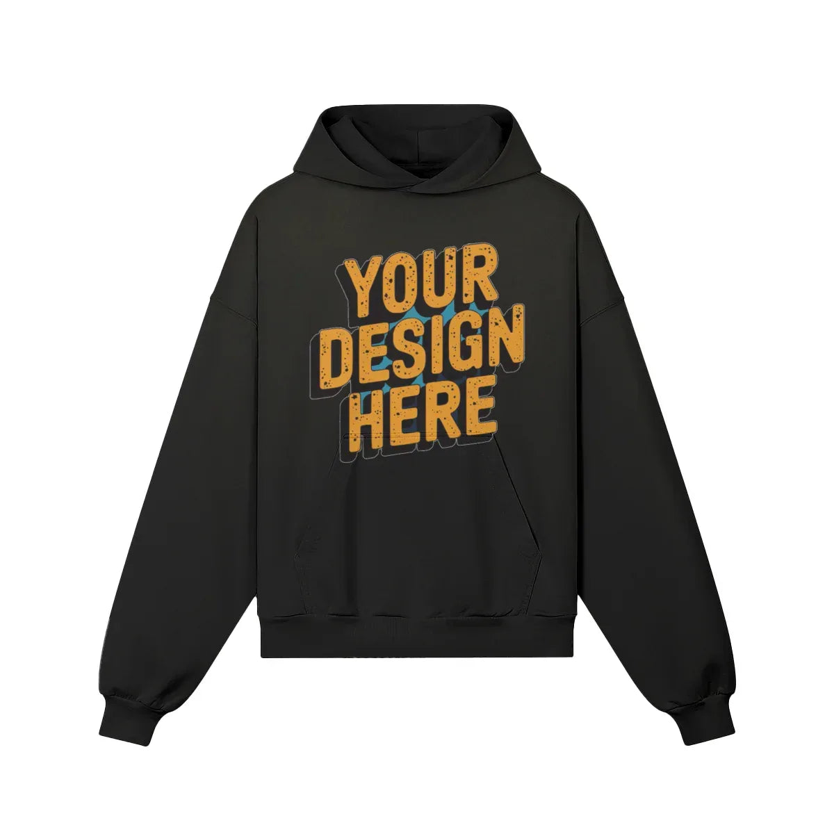 380GSM Unisex Boxy Sun Faded Hoodie - Front Design - ShopHub