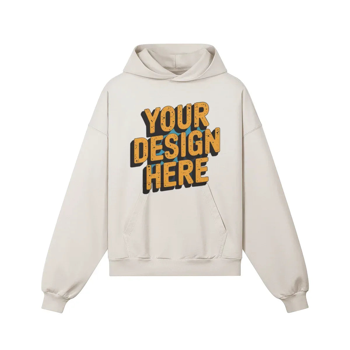 380GSM Unisex Boxy Sun Faded Hoodie - Front Design - ShopHub