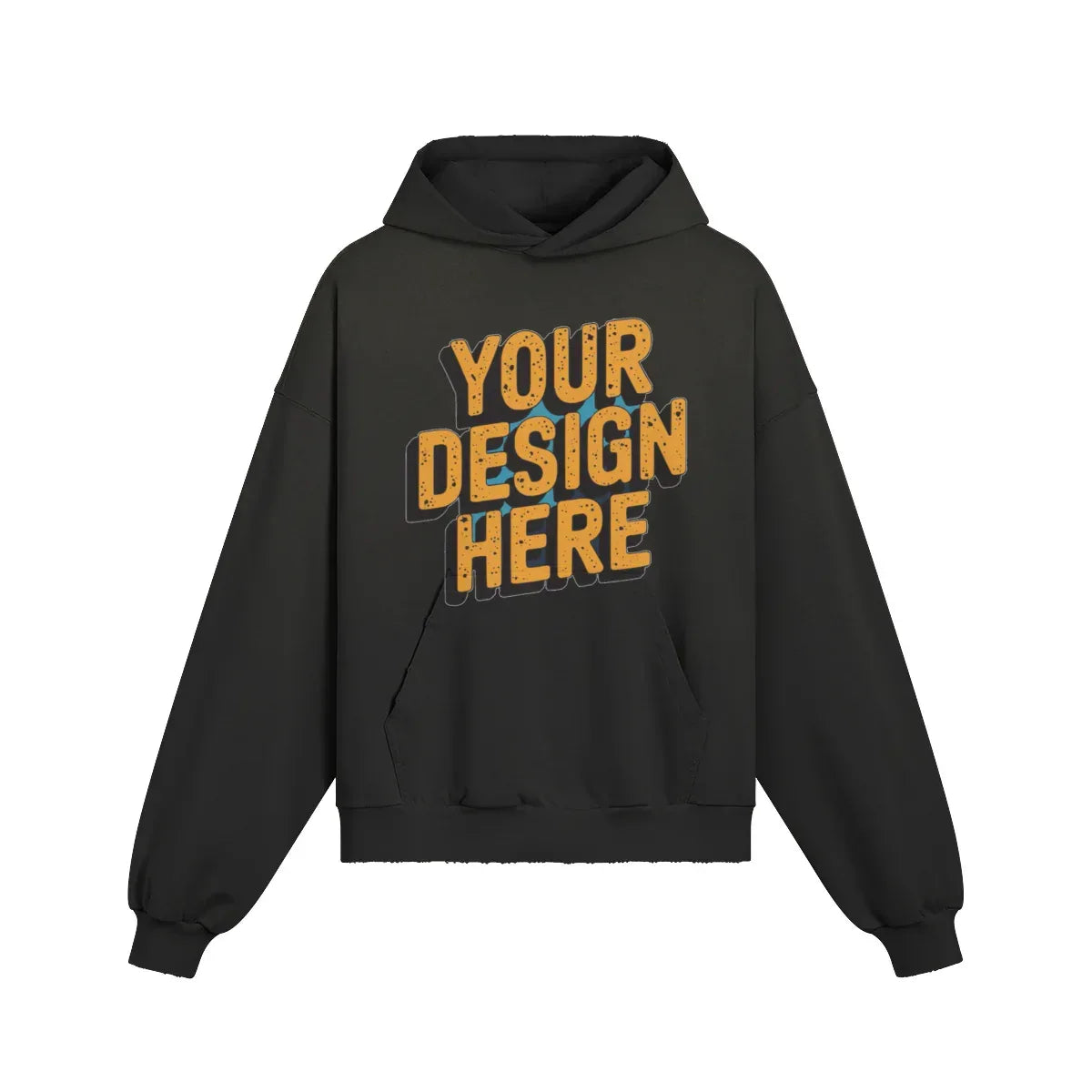 380GSM Unisex Sun Faded Distressed Hoodie - Front Design - ShopHub