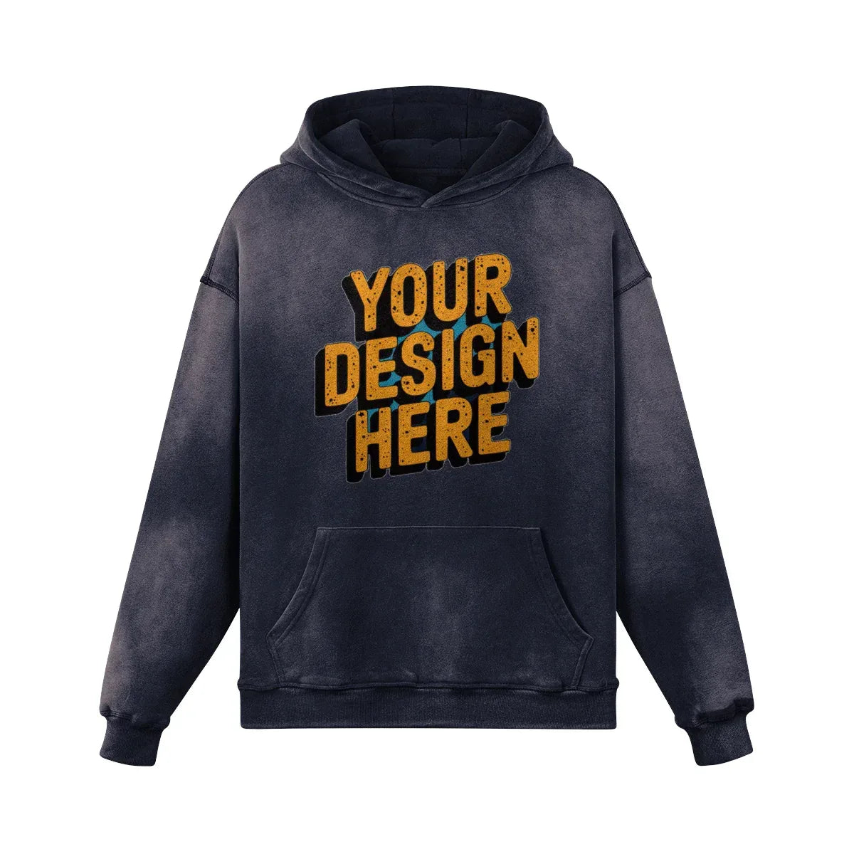 440GSM Unisex Super Heavyweight Sun Faded Hoodie - Front Design - ShopHub